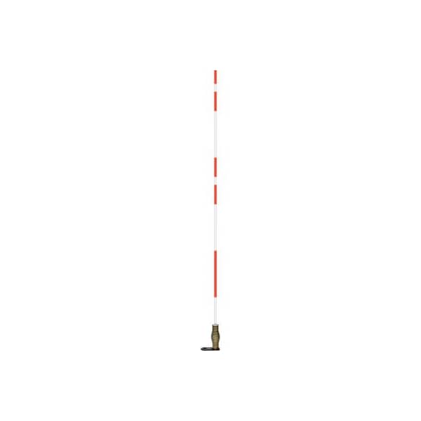 Tapco, Traffic & Parking Control Co Hydrant/Utility Marker, 7' Long with Flat Bracket, Red/White 2673-00002 - main